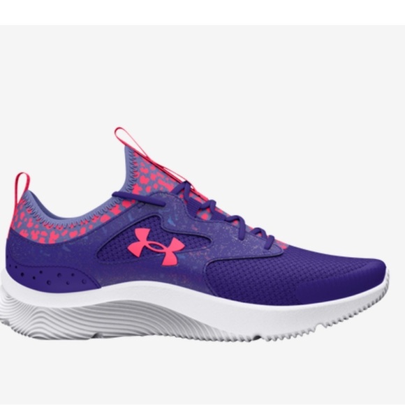 Under Armour Pueple and Pink Neón Athletic Shoes - Picture 1 of 9
